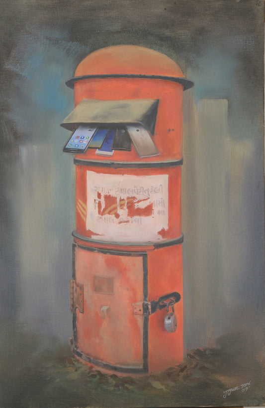 Post Box/ Oil on canvas